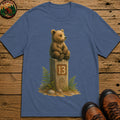 Bear On A Post T-Shirt - Blue Jean