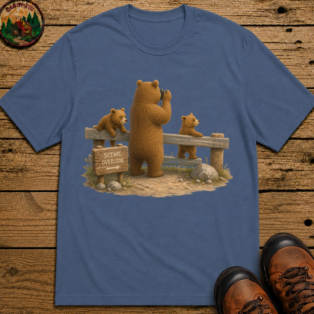 Bear Scenic View T-Shirt - Blue Jean
