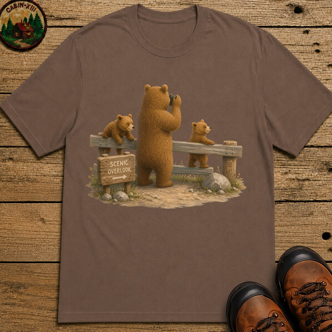 Bear Scenic View T-Shirt - Espresso