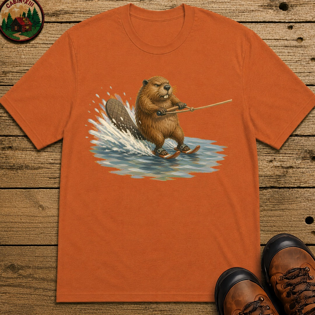 Beaver Waterskiing T-Shirt - Yam