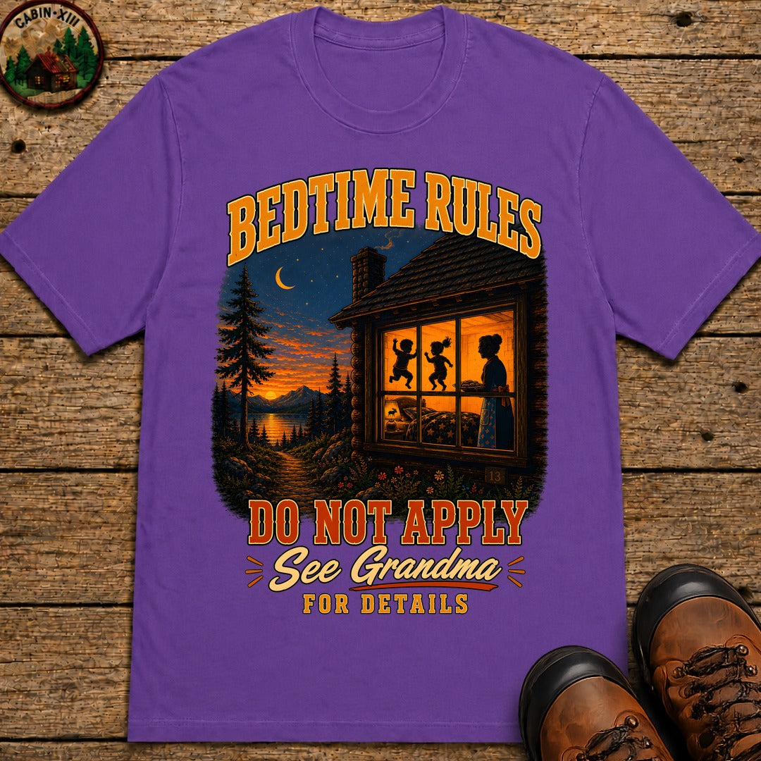 Bedtime Rules Do Not Apply See Grandma for Details — Camping Tee - Grape