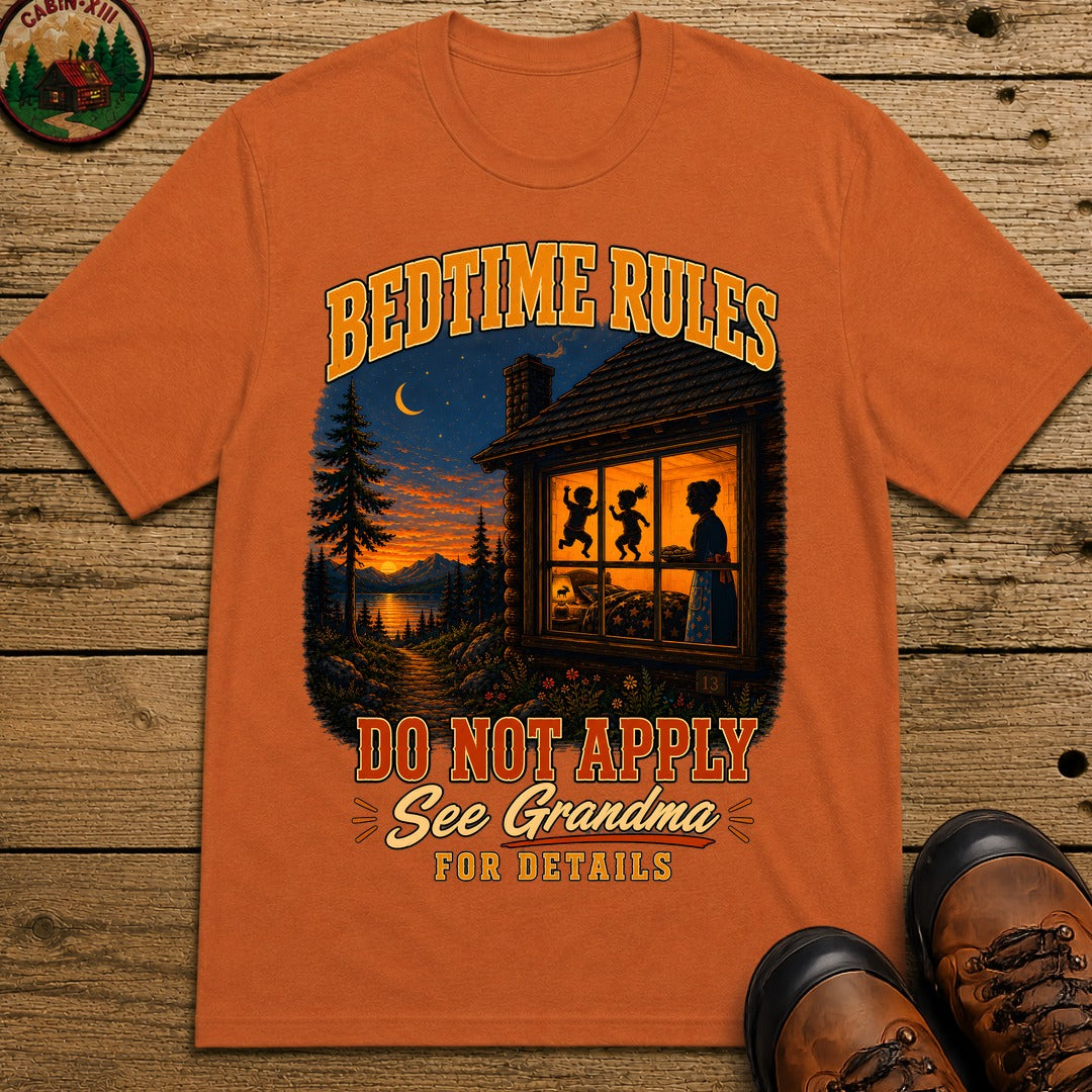 Bedtime Rules Do Not Apply See Grandma for Details — Camping Tee - Yam