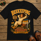 Beekeeping Because Therapy Is Expensive Tee - Black