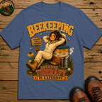 Beekeeping Because Therapy Is Expensive Tee - Blue Jean