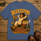 Beekeeping Because Therapy Is Expensive Tee - Blue Jean