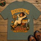 Beekeeping Because Therapy Is Expensive Tee - Moss