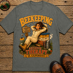 Beekeeping Because Therapy Is Expensive Tee - Pepper