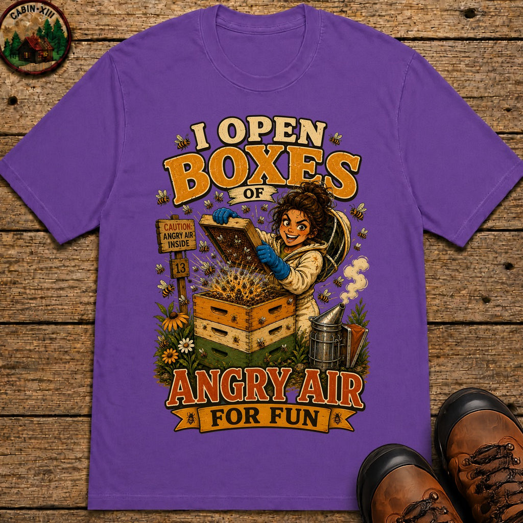 Beekeeping I Open Boxes of Angry Air for Fun — Funny Tee - Grape