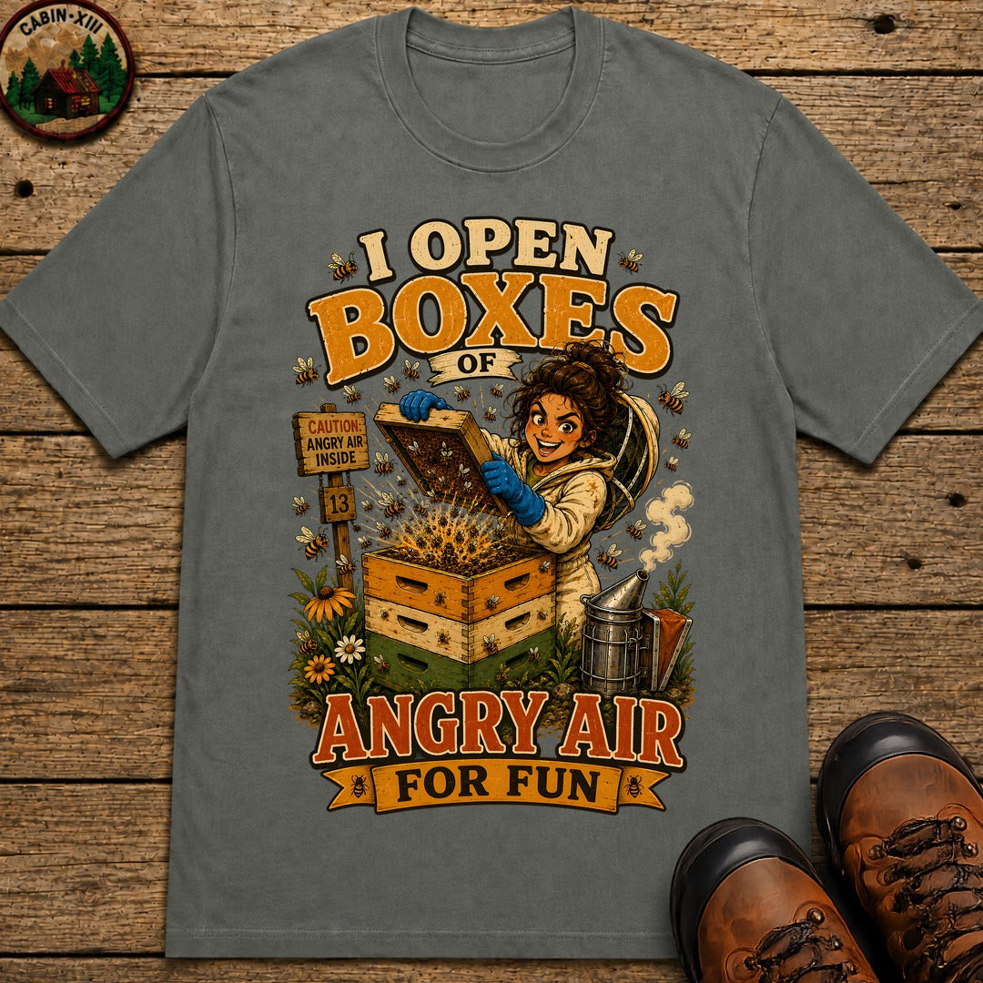 Beekeeping I Open Boxes of Angry Air for Fun — Funny Tee - Pepper