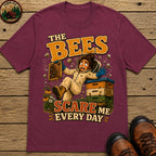 Beekeeping The Bees Scare Me Every Day — Funny Beekeeper Tee - Berry