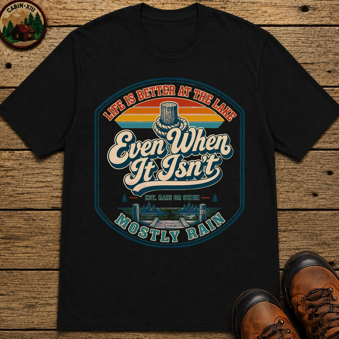 Better At The Lake T-Shirt - Black