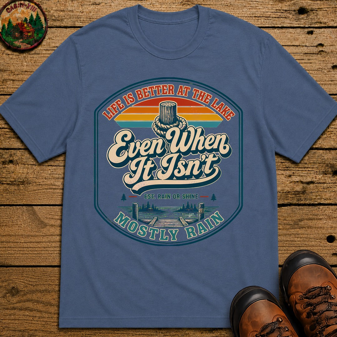Better At The Lake T-Shirt - Blue Jean