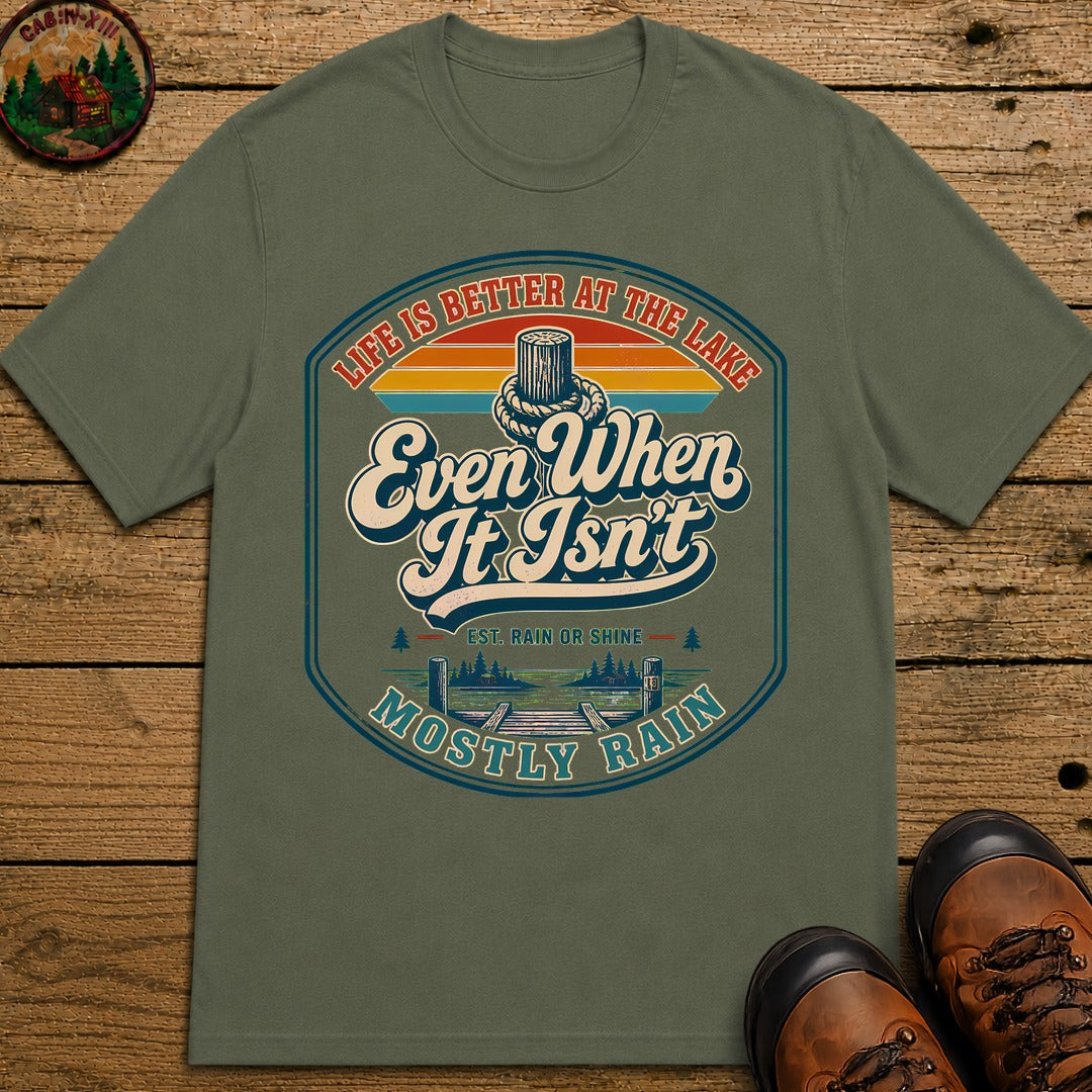 Better At The Lake T-Shirt - Moss