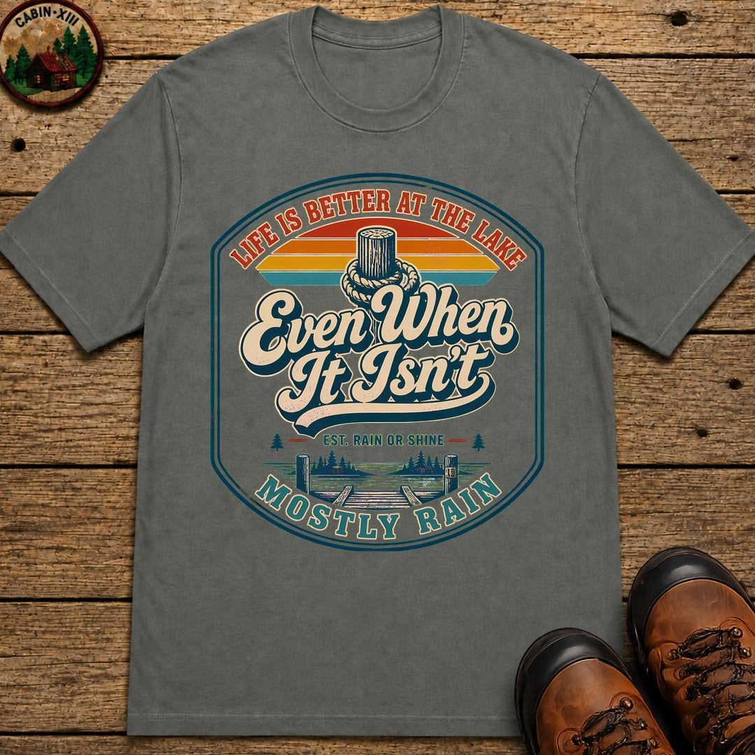 Better At The Lake T-Shirt - Pepper