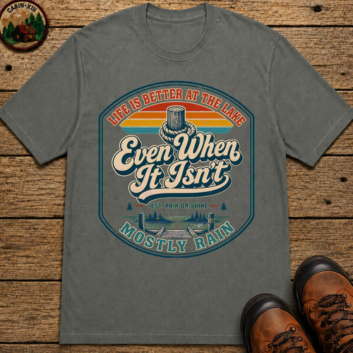 Better At The Lake T-Shirt - Pepper