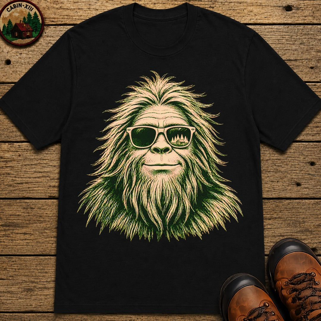 Big Foot With Sunglasses T-Shirt - Black