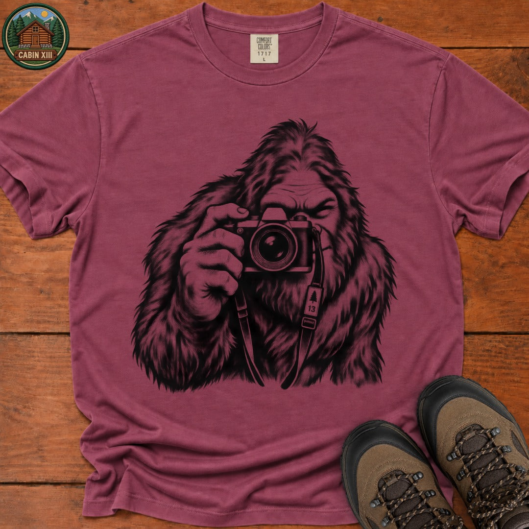 Bigfoot Camera T-Shirt - Berry