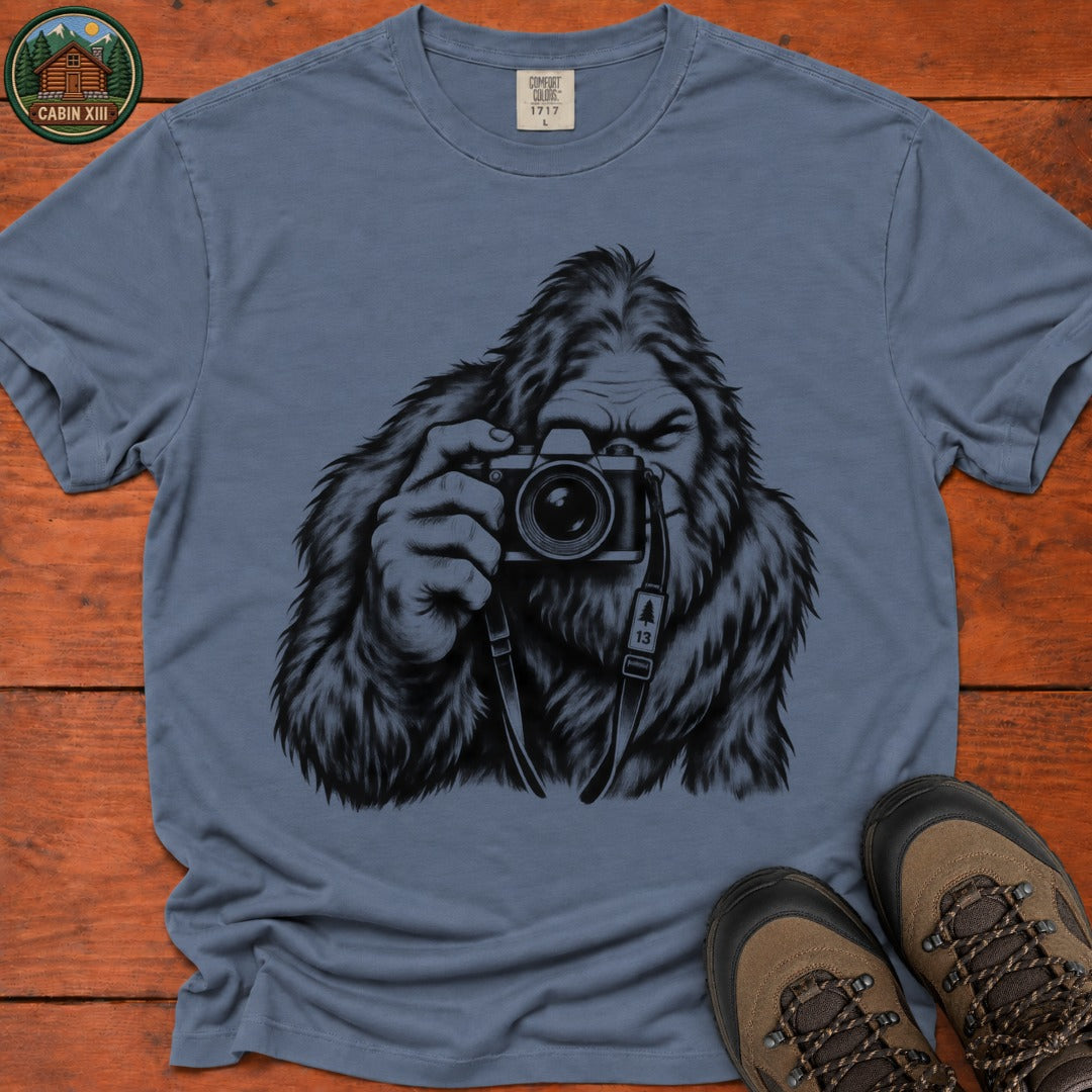 Bigfoot Camera T-Shirt - Blue Jean