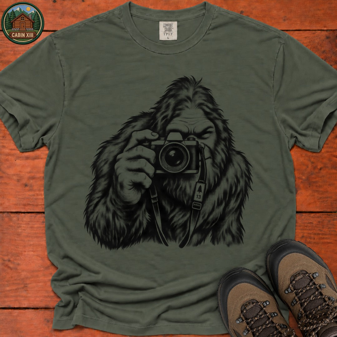 Bigfoot Camera T-Shirt - Moss