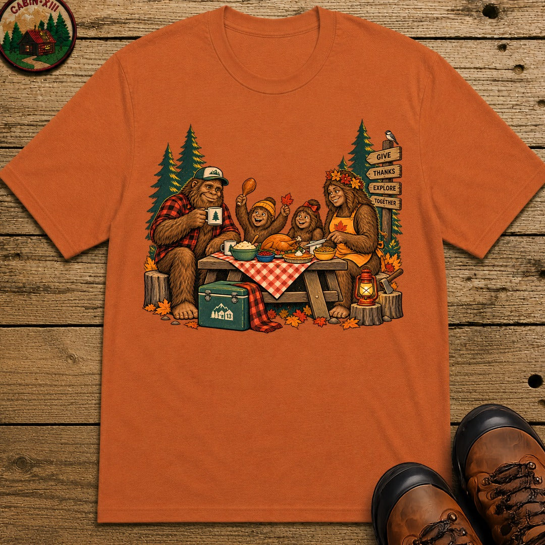 Bigfoot Family Thanksgiving T-Shirt - Yam