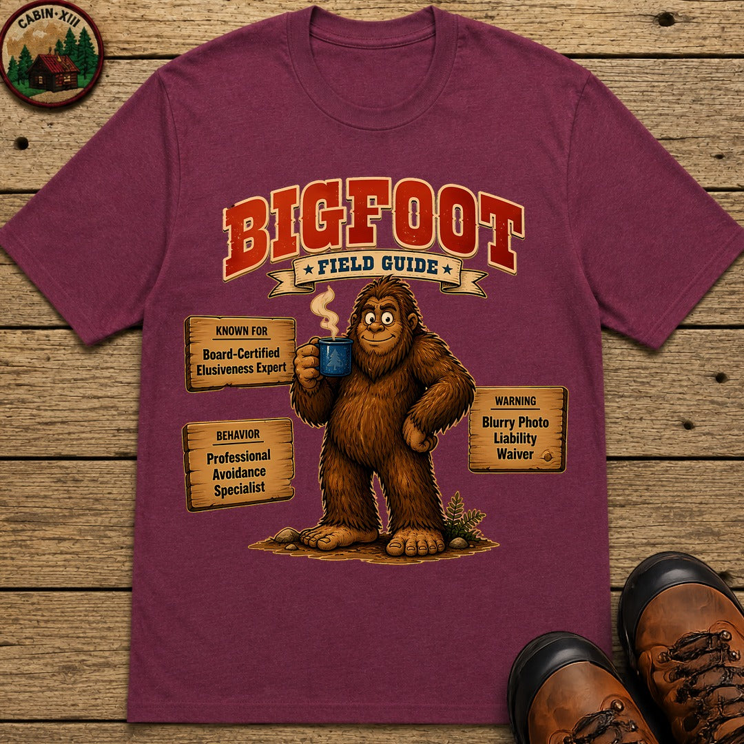 Bigfoot Field Guide T-Shirt - Berry