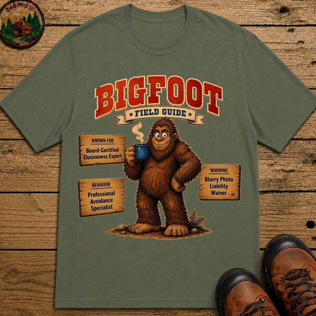 Bigfoot Field Guide T-Shirt - Moss