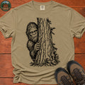 Bigfoot Hiding Sketch T-Shirt - Khaki