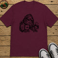 Bigfoot In Sunglasses Kids T-Shirt - Maroon