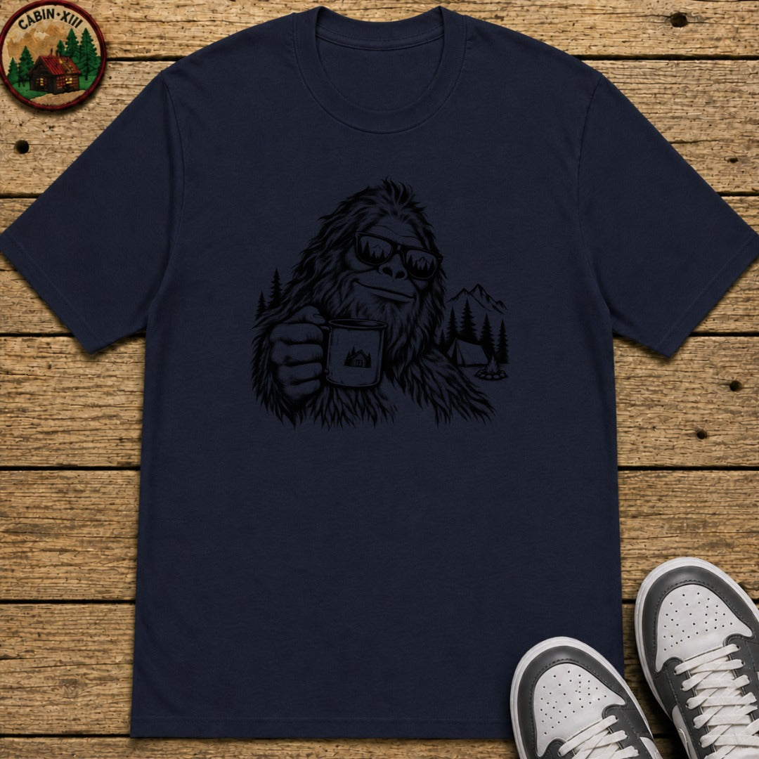 Bigfoot In Sunglasses Kids T-Shirt - Navy