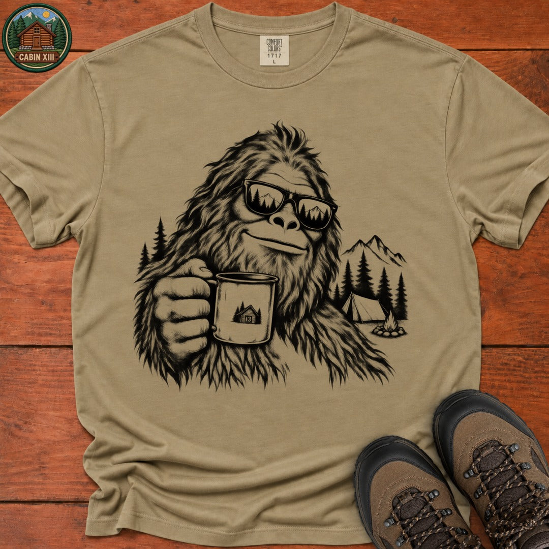 Bigfoot In Sunglasses T-Shirt - Khaki