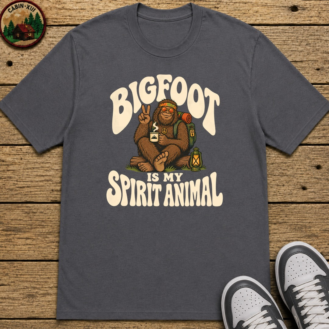 Bigfoot Is My Spirit Animal Kids T-Shirt - Charcoal