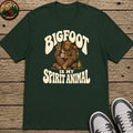 Bigfoot Is My Spirit Animal Kids T-Shirt - Forest Green