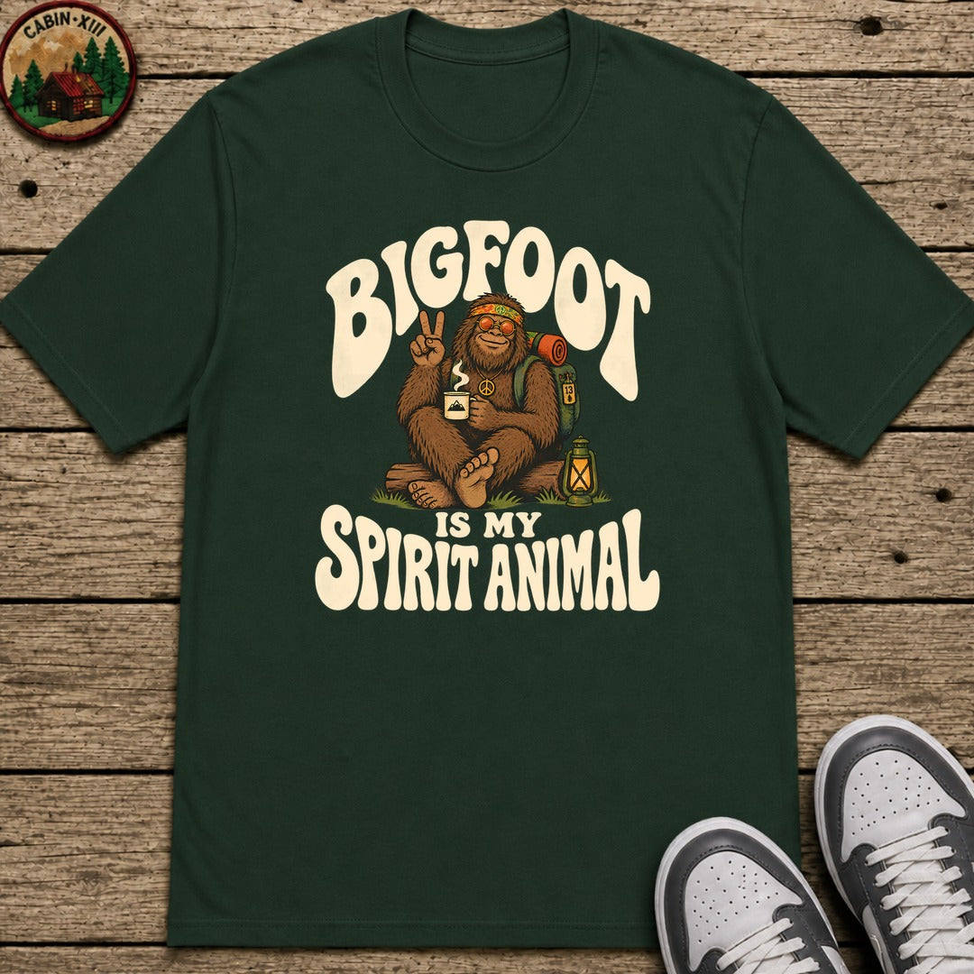 Bigfoot Is My Spirit Animal Kids T-Shirt - Forest Green