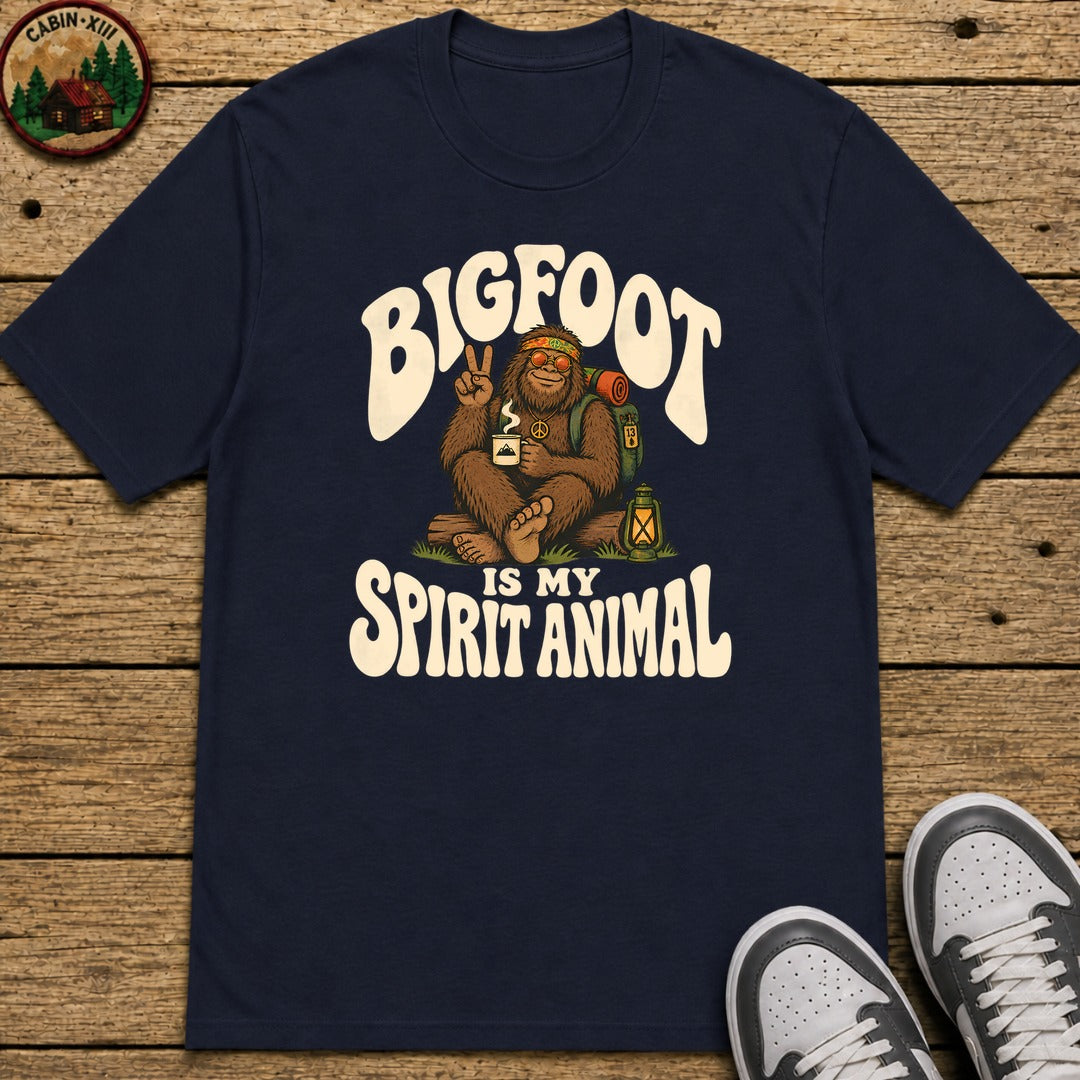 Bigfoot Is My Spirit Animal Kids T-Shirt - Navy