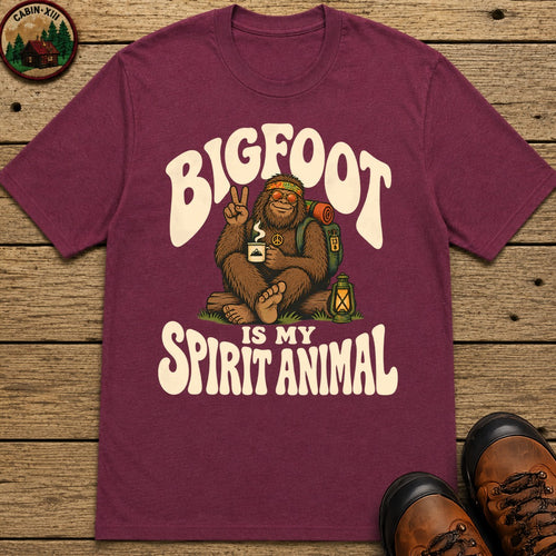 Bigfoot Is My Spirit Animal T-Shirt - Berry