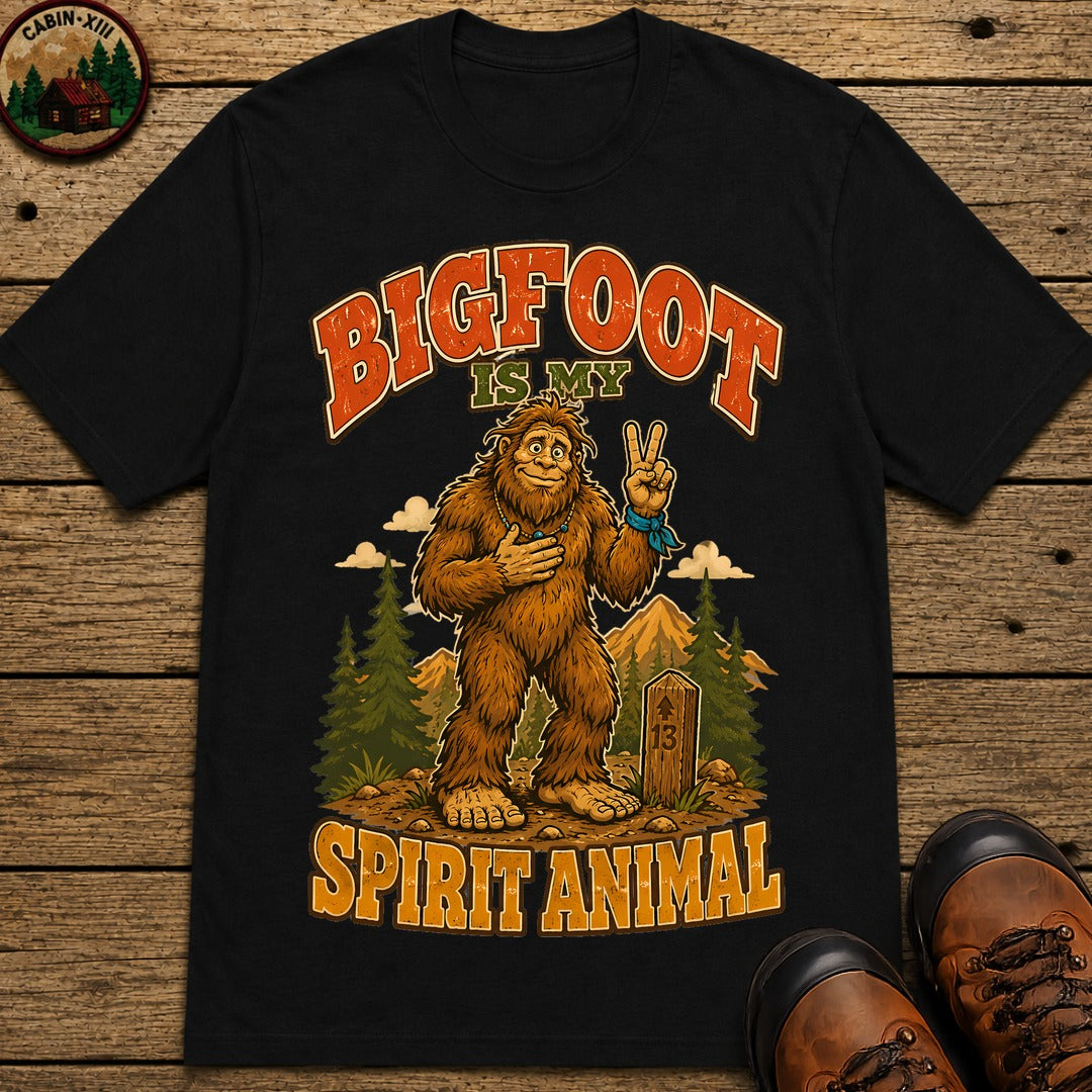 Bigfoot Is My Spirit Animal T-Shirt - Black