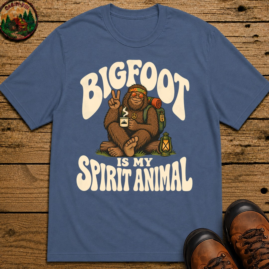 Bigfoot Is My Spirit Animal T-Shirt - Blue Jean