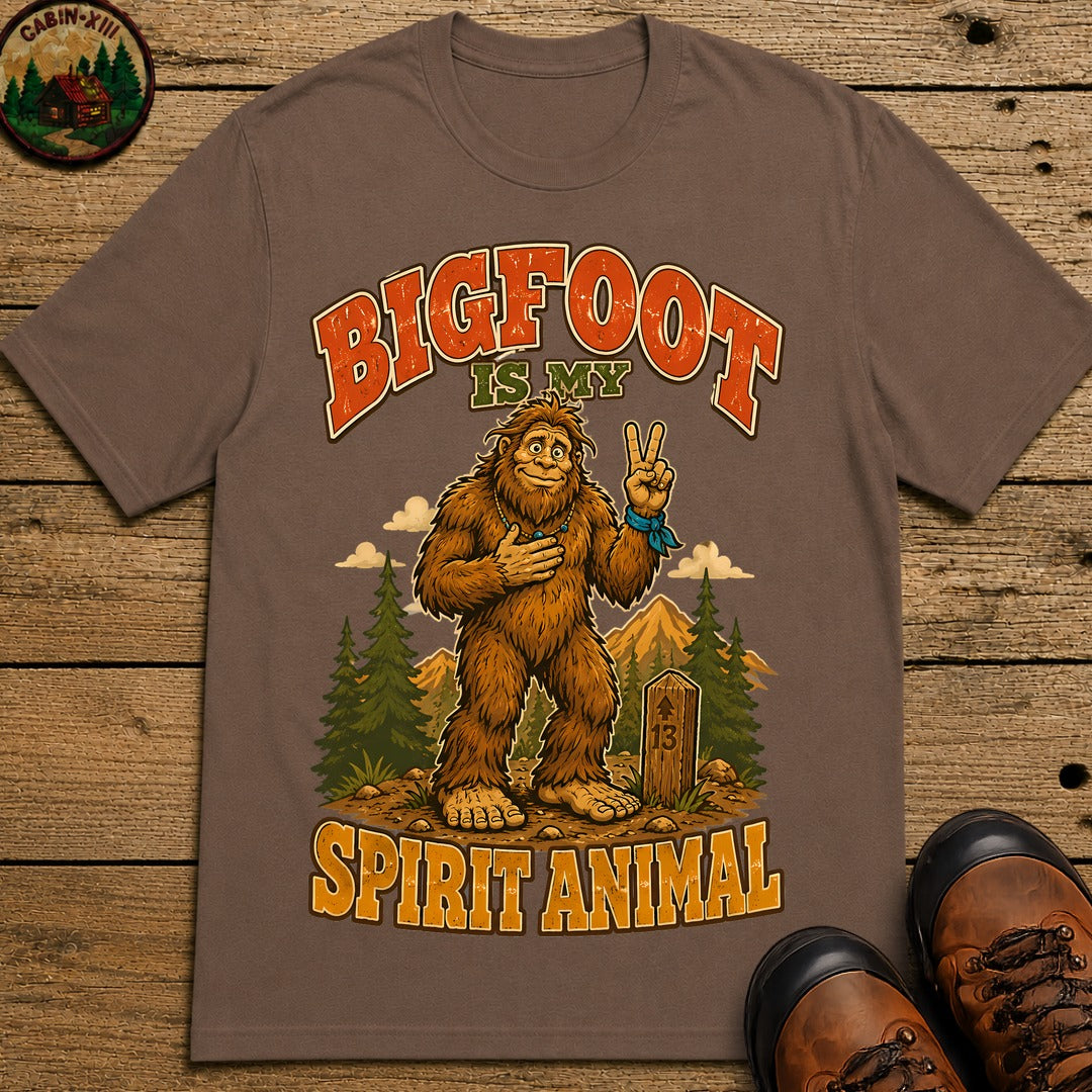 Bigfoot Is My Spirit Animal T-Shirt - Espresso