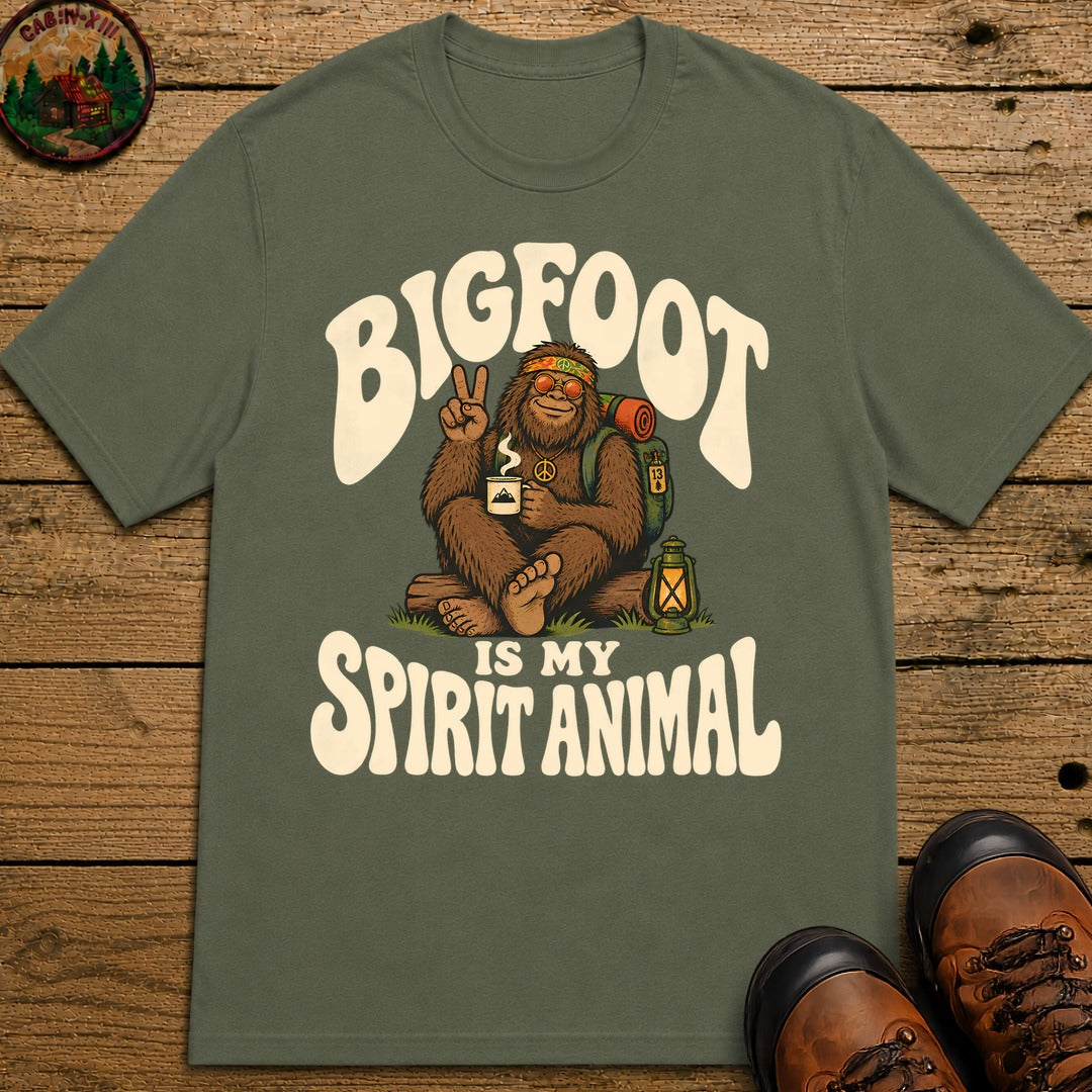 Bigfoot Is My Spirit Animal T-Shirt - Moss