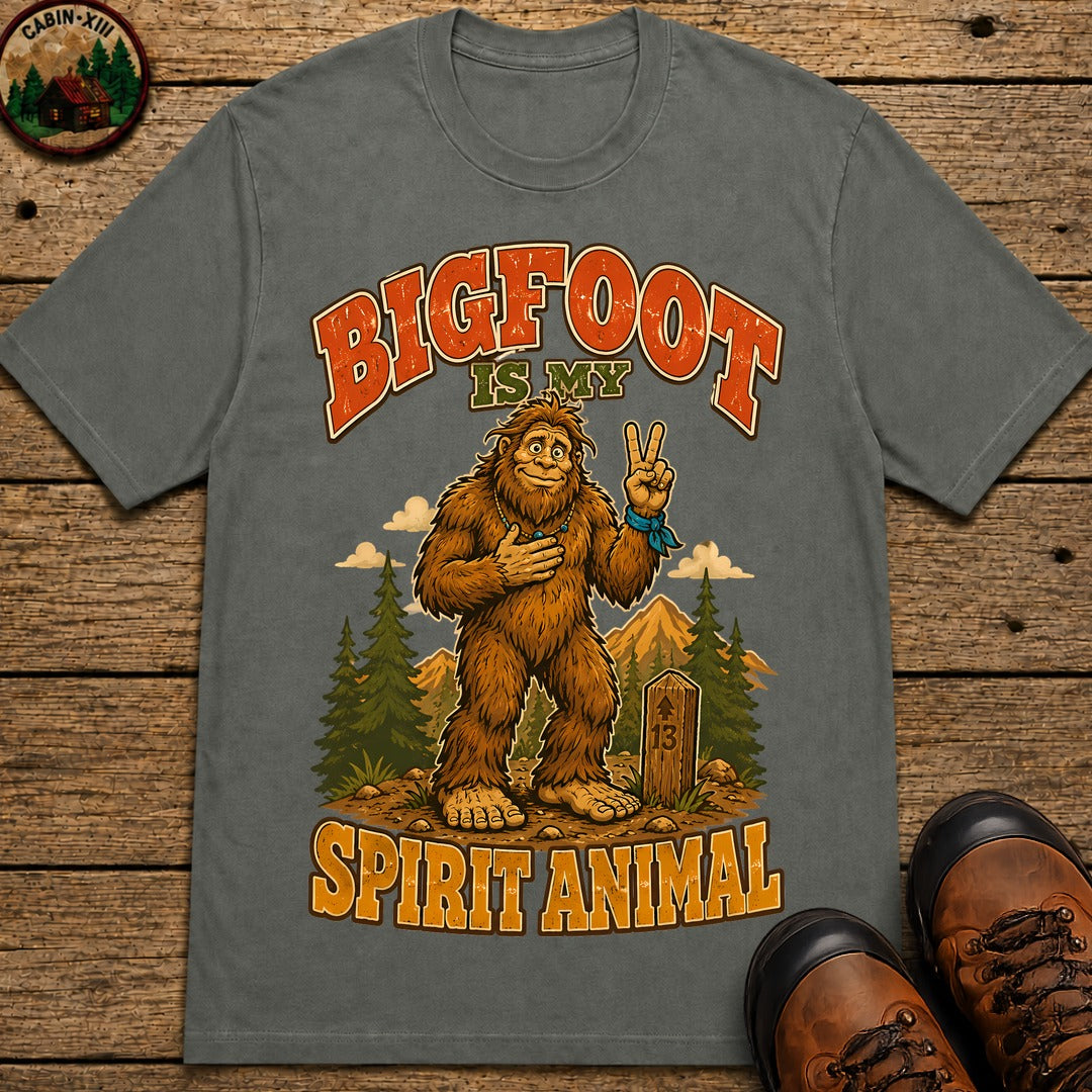 Bigfoot Is My Spirit Animal T-Shirt - Pepper