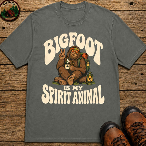 Bigfoot Is My Spirit Animal T-Shirt - Pepper