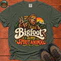 Bigfoot Is My Spirit Animal V2 T-Shirt - Moss
