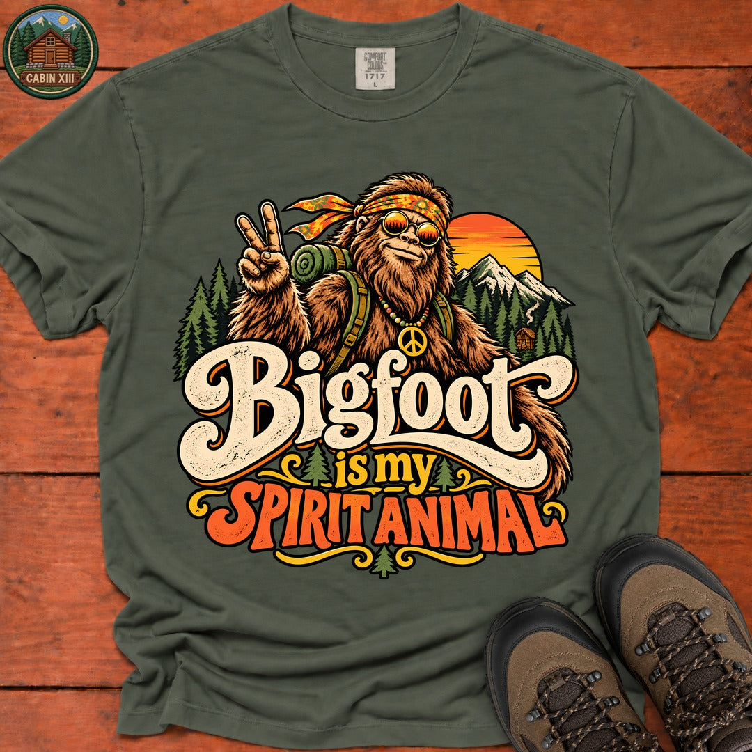 Bigfoot Is My Spirit Animal V2 T-Shirt - Moss