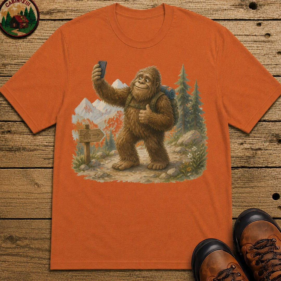 Bigfoot On A Hike T-Shirt - Yam