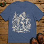 Bigfoot — Vintage Sasquatch Wilderness Sketch Tee - Blue Jean