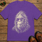 Bigfoot in sunglasses Sketch T-Shirt - Grape