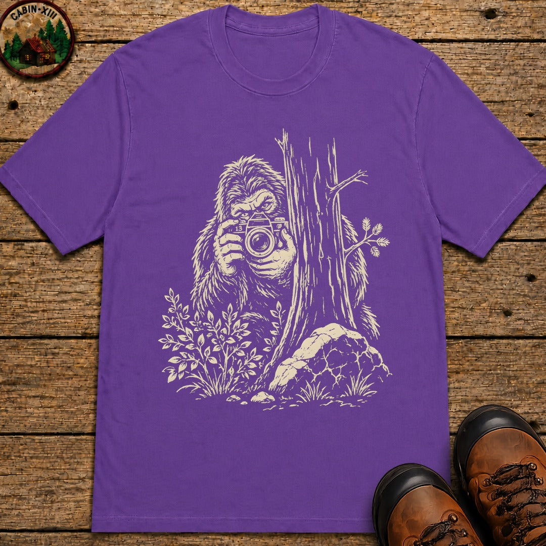 Bigfoot with a Camera T-Shirt - Grape