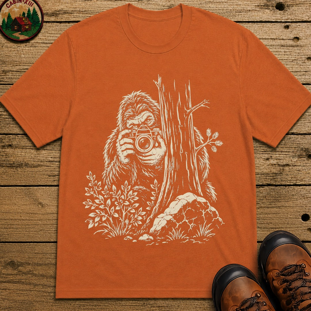 Bigfoot with a Camera T-Shirt - Yam