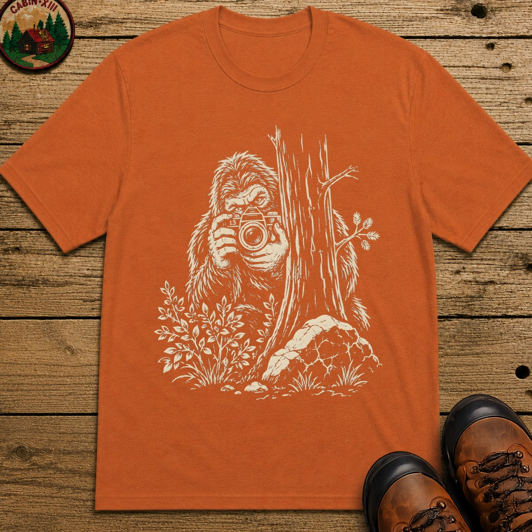 Bigfoot with a Camera T-Shirt - Yam