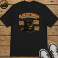 Black Cat Familiar Field Guide Kids T-Shirt - Black